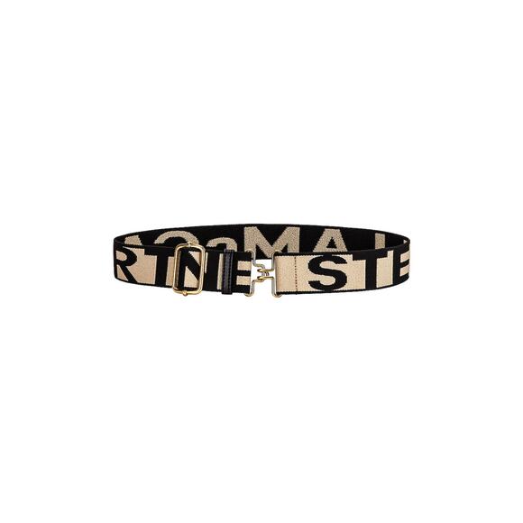 Stella Mccartneymonogram Tan Textile Elastic Belt Size S - Picture 1 of 4